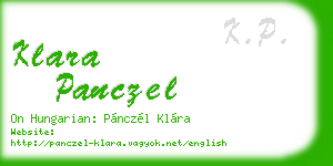 klara panczel business card